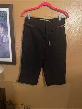 Anthropologie Black Dress Shorts with Waist Tabs
